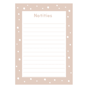notitieblokje notieties notitieblok notes nude lichtroze stationery