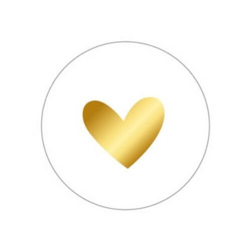 gouden hart goud hartje sticker sluitsticker kadosticker kopen bestellen online