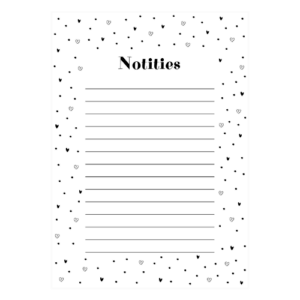 notitieblokje hartjes zwart wit notities notes online kopen bestellen webshop winkeltjevanlies (2)