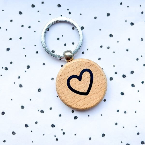 sleutelhanger houten hartje hout sleutelhangers cadeautje online kopen bestellen webshop