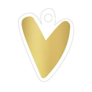 cadeaulabel hartje goud gouden hart hartvorm kadolabel cadeautje label inpakken webshop webwinkel online kopen bestellen
