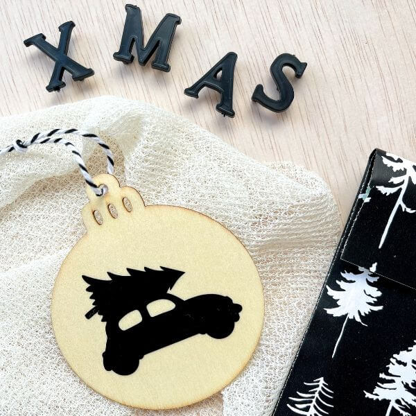 houten kerstbal auto kerstboom versiering kerst kerstdecoratie online kopen bestellen webshop
