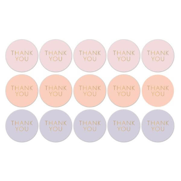 thank you stickers pastel roze lila sticker dankjewel online kopen bestellen webshop webwinkel
