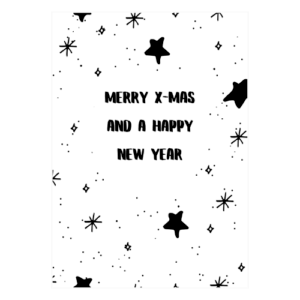 merry x mas and a happy new year kerstkaart kerstkaarten zwart wit kaarten kaartje kaartjes uniek kopen kaartje bestellen wvl winkeltjevanlies-13