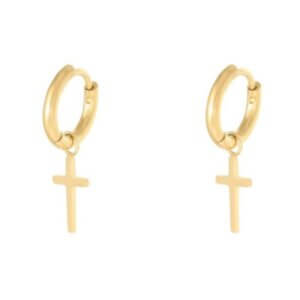 oorbellen kruisje kruis goud goudkleur rvs christelijk sieraden christelijk cadeautjes online kopen bestellen webshop-6
