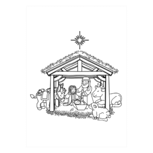 kerstkaart kinderen kersstal inkleuren kleurplaat kaarten kaartje kaartjes uniek kopen kaartje bestellen wvl winkeltjevanlies-26